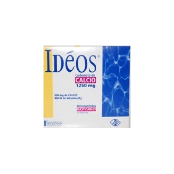 Ideos 1250 mg/400 UI x 15 cpr mastic.