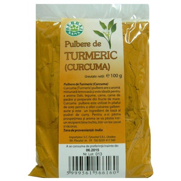 Turmeric (curcuma) pulbere 100g