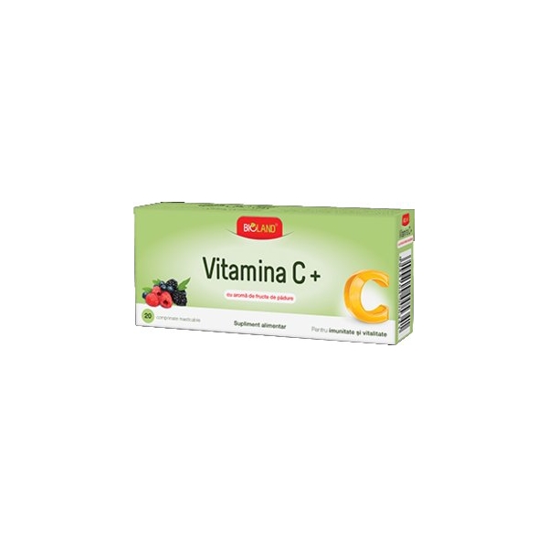 Vitamina C aroma fructe de padure Bioland 20cpr