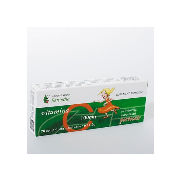 Vitamina C 100mg - portocale 20cpr
