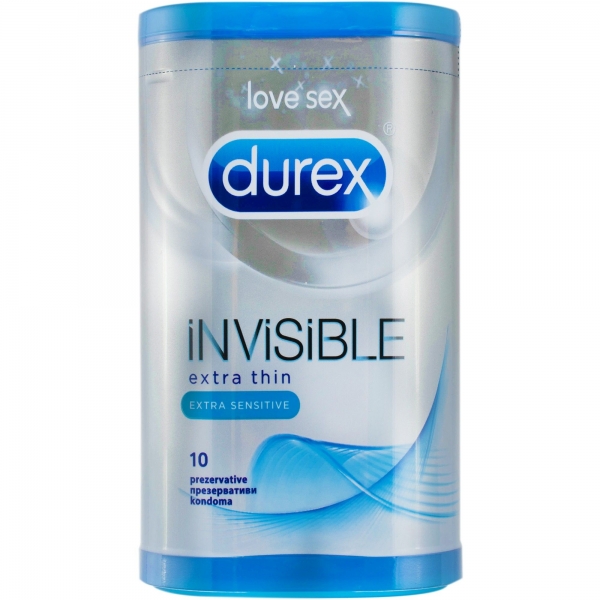 Prezervative Durex Invisible Extra Thin Extra Sensitive, 10 bucati, Durex