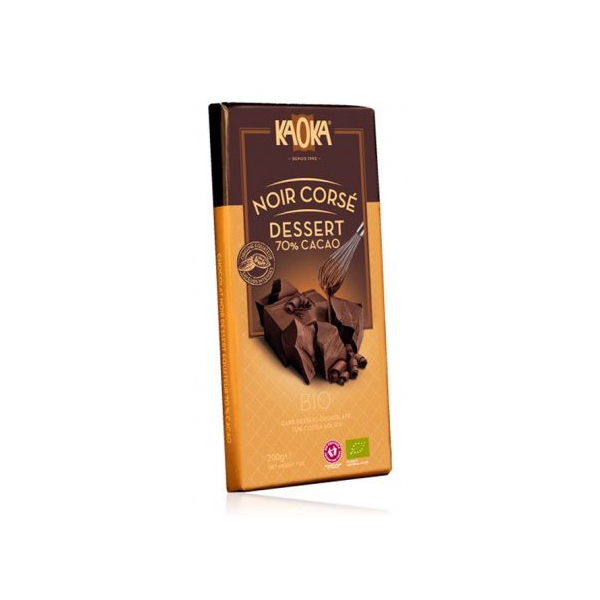 CIOCOLATA NEAGRA KAOKA NOIR CORSE DESSERT (min.70% continut cacao) ECO 200gr
