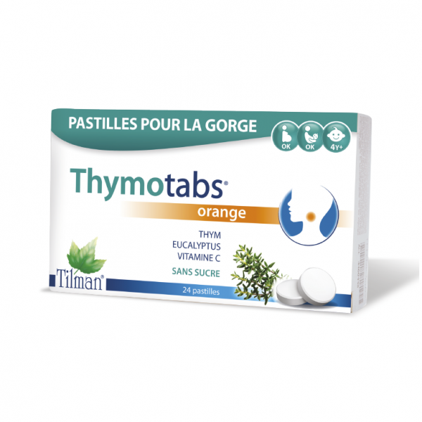 Thymotabs Orange +Vitamina C, 24 comprimate, Tilman