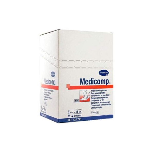 Comprese sterile Medicomp Extra, 5x5 cm, 25 bucati, Hartmann
