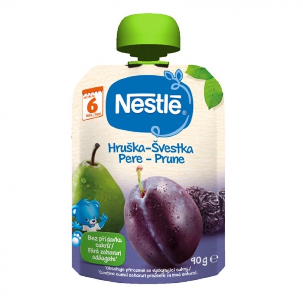 Nestle Piure prune pere de la 6 luni X 90 gr