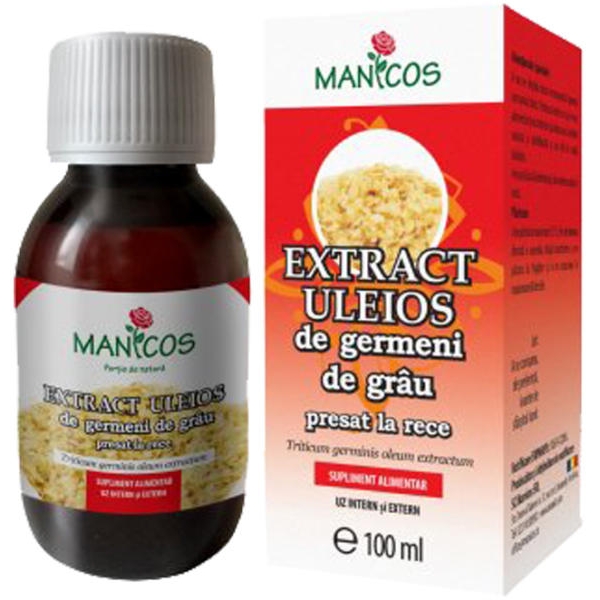 Manicos Extract uleios de germeni de grau presat la rece, 100 ml