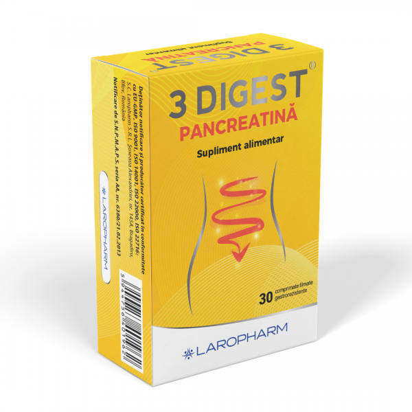 3 Digest Pancreatina x 30 comprimate