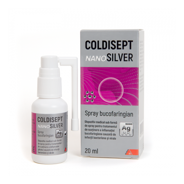 Coldisept NanoSilver, Spray pentru gat 20 ml