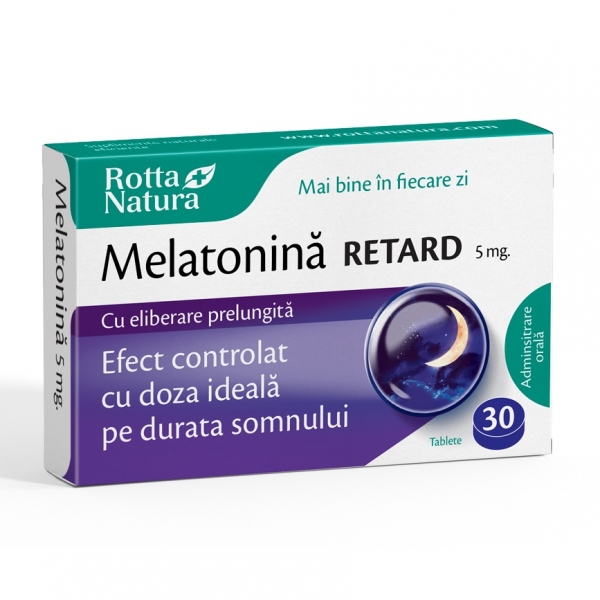 Melatonina Retard 5 mg, 30 tablete,