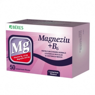 Magneziu + B6 x 50 cpr