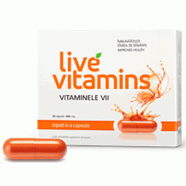 Live Vitamins x 30 cps Vitamine Vii Vitaslim