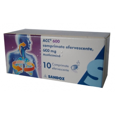 ACC 600 cu Vitamina C x 10 efervescente