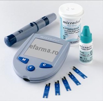 Glucometru MicroDot cu 50 Teste Incluse