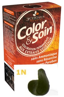 Color & Soin Vopsea Par Naturala 1N Negru Abanos