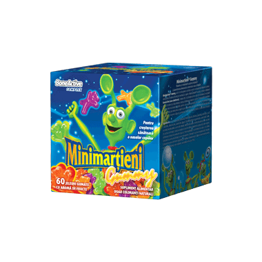 Minimartieni Gummy Bone Active x 60 jeleuri 1+1, Walmark