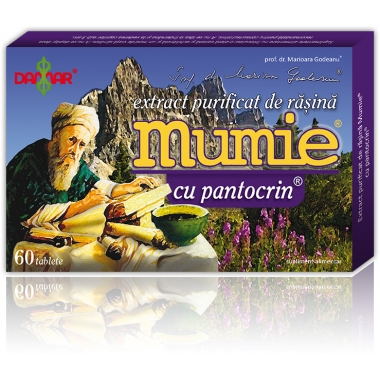 Mumie extract rasina+pantocrin x 30 cpr, Damar