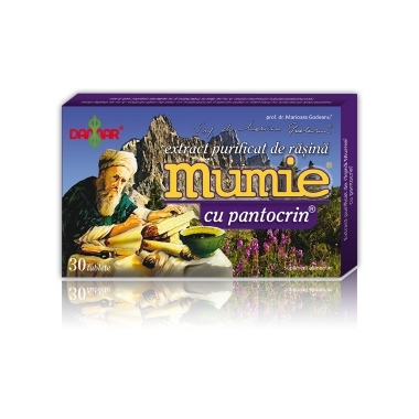 Mumie extract rasina+pantocrin x 30 cpr, Damar