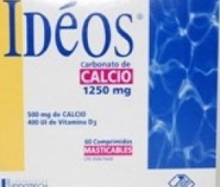 Ideos 1250 mg/400 UI x 15 cpr mastic.