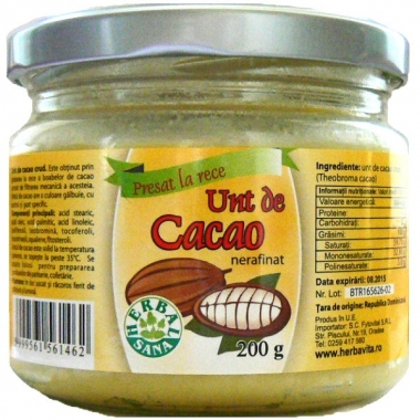 Unt de cacao nerafinat crud 200g