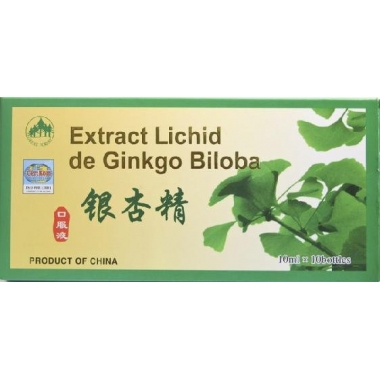 Extract lichid de ginkgobiloba 10ml 10 fiole