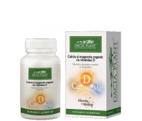 Calciu si Magneziu organic cu Vitamina D 60cpr