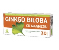 Ginkgo Biloba 40mg + Magneziu 150mg 30cpr