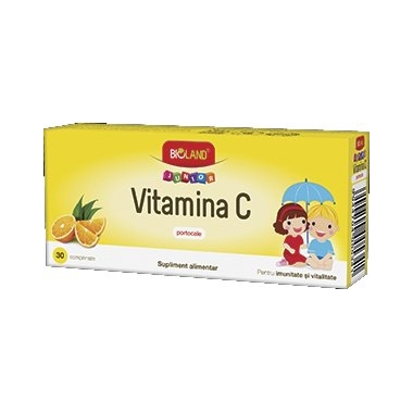 Vitamina C aroma portocale Bioland Junior 20cpr