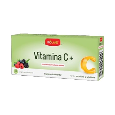 Vitamina C aroma fructe de padure Bioland 20cpr