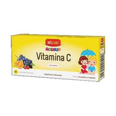 Vitamina C Junior 3 arome Bioland 20cpr