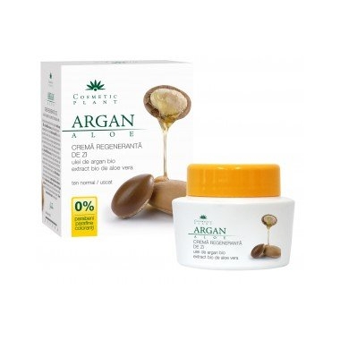Crema regeneranta de zi cu ulei de argan si aloe (Bio) 50ml