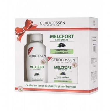 Set cadou Melcfort (crema matifianta + lotiune purificatoare GRATIS)