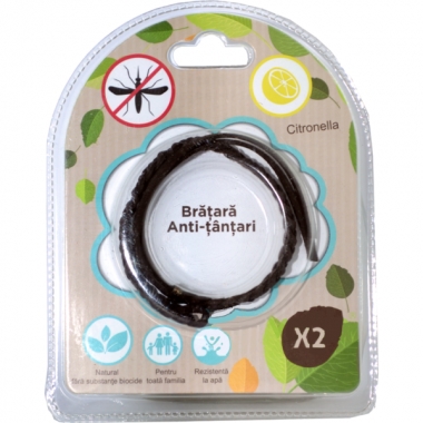 Bratara anti-tantari din piele 2buc,General Med
