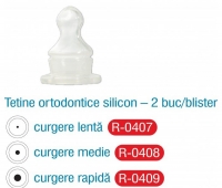 Tetine ortodontice silicon curgere lenta 2 buc (R0423)