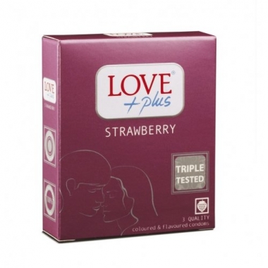 Prezervative Love Plus Strawberry 3buc