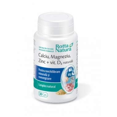 Cal-Mag-Zinc+Vitamina D2 naturala 30cps