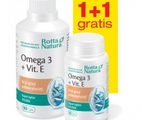 Omega 3 1000mg + vitamina E 90cps + 30cps GRATIS