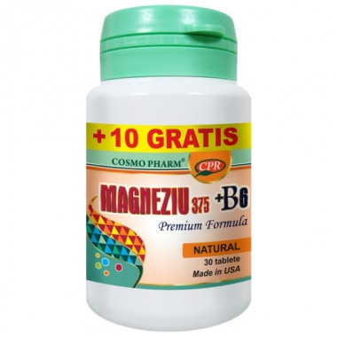 Magneziu 375 mg + B6 x 30cpr+10cpr gratis