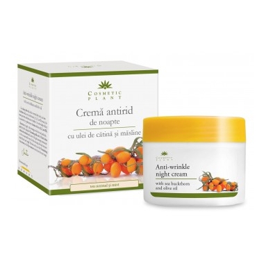Crema antirid de noapte cu ulei de catina si masline x 50 ml