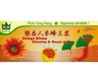 Ginkgo Biloba, Ginseng & Royal Jelly 10 fiole x 10 ml