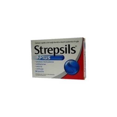 Strepsils Plus X 24 pastile