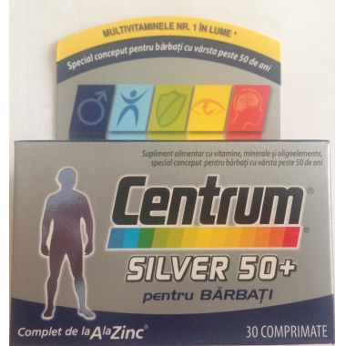 Centrum Silver 50+barbati x 30 cpr, Pfizer