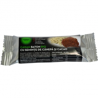 BATON DIN SEMINTE DE CANEPA & CACAO ECO 48gr