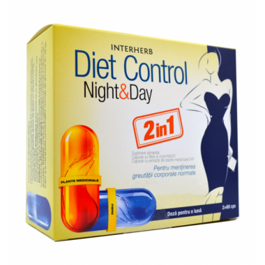 Diet Control Noapte si Zi 2 X 60 capsule Interherb
