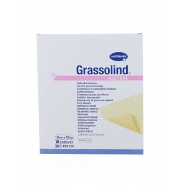 GRASSOLIND NEUTRAL COMPRESE CU UNG NEUTRU 10 X 10 CM X10 BUC