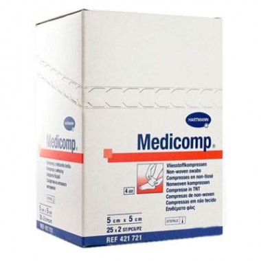 Comprese sterile Medicomp Extra, 5x5 cm, 25 bucăți, Hartmann