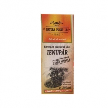 Extract Natural de Ienupar Fara Alcool Natura Plant Poieni, 200 ml