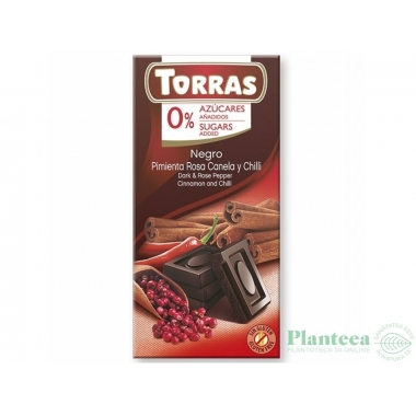 CIOCOLATA NEAGRA PIPER ROZ,SCORT.&CHILI 75GR(527)