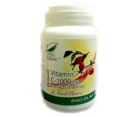 Vitamina C 1000mg – 100 cps cu Macese & Acerola cu Gust de Portocala