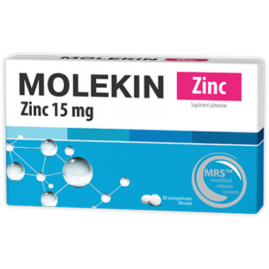 Zdrovit Molekin Zinc 15 mg x 30 Comprimate