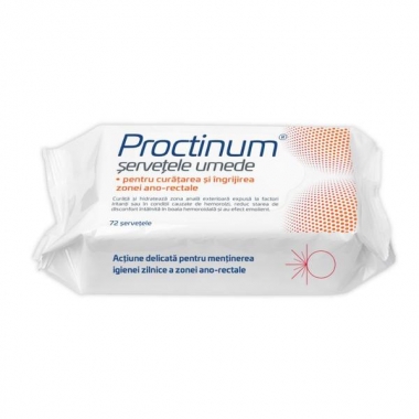 Proctinum servetele hipoalergice,igieno ano-rectala, 72buc, Zdrovit